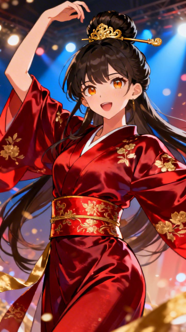 在唱歌跳舞