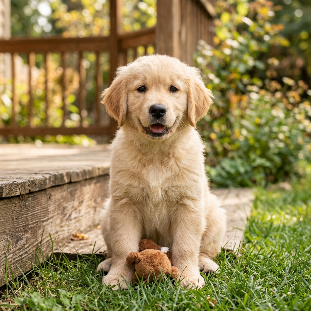 a golden retriever puppy