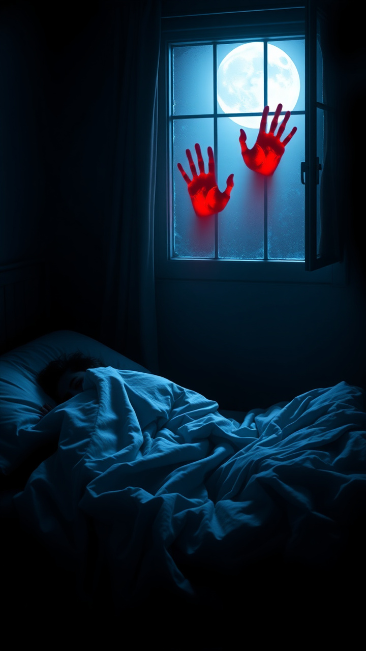 HOOK 0:000:03
If you hear knocking at your window tonight dont look.
STORY 0:030:15
Last night at 2:17 AM, I heard itthree slow knocks.
My room is on the second floor. Theres no balcony.
I froze then my phone buzzed.
It was a text from an unknown number:
Stop pretending you dont see m