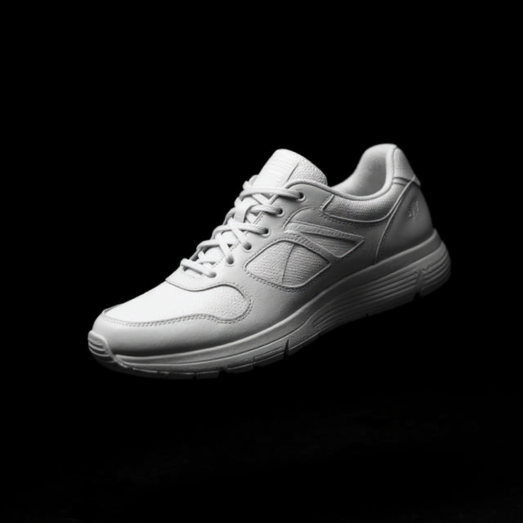 sneaker floating mid-air