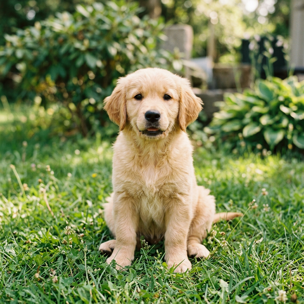 a golden retriever puppy